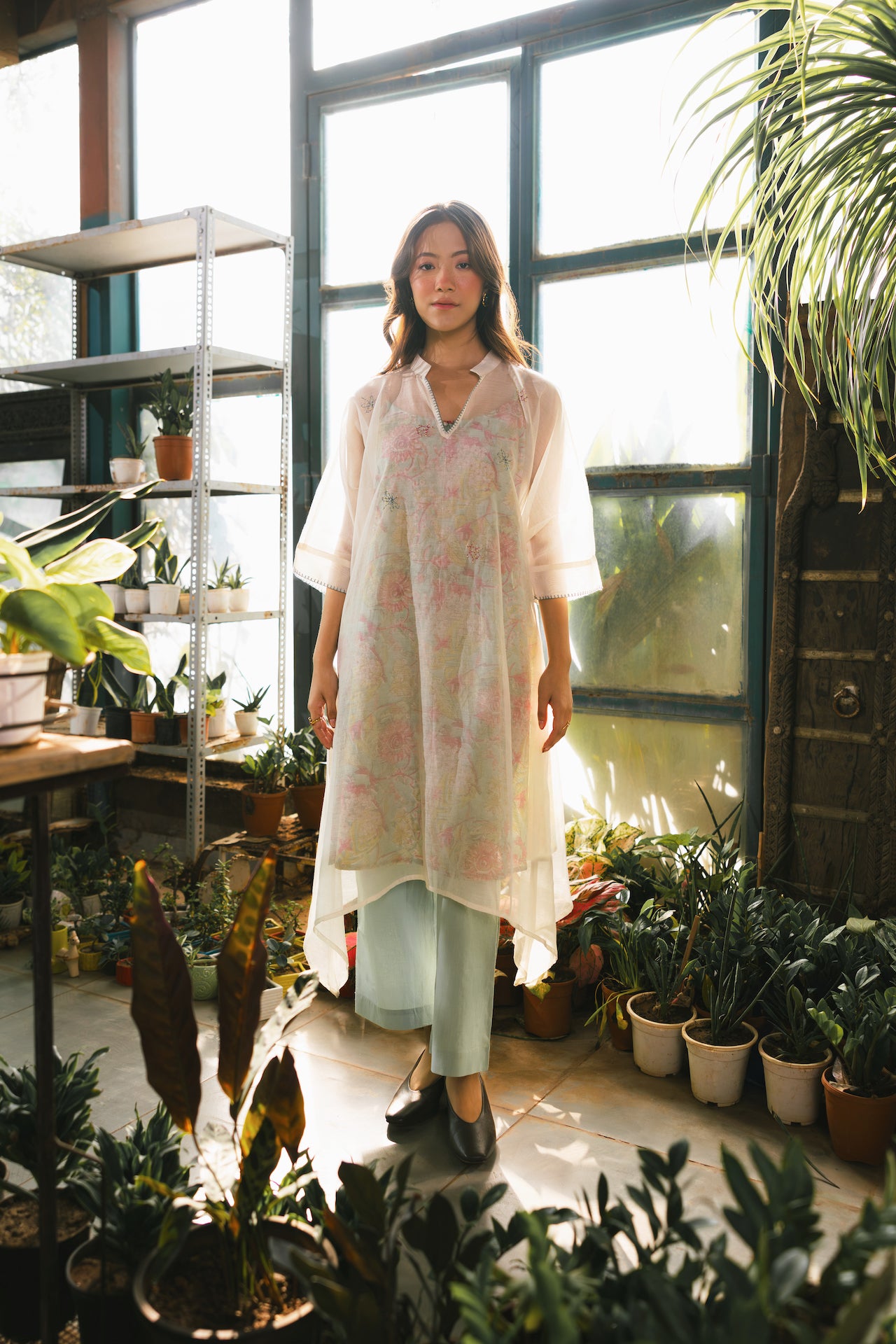 GRACE CHANDHERI KURTA SET