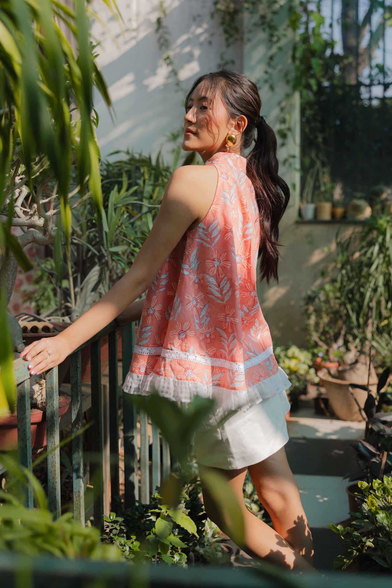 EVERLY PEACH COTTON TOPS