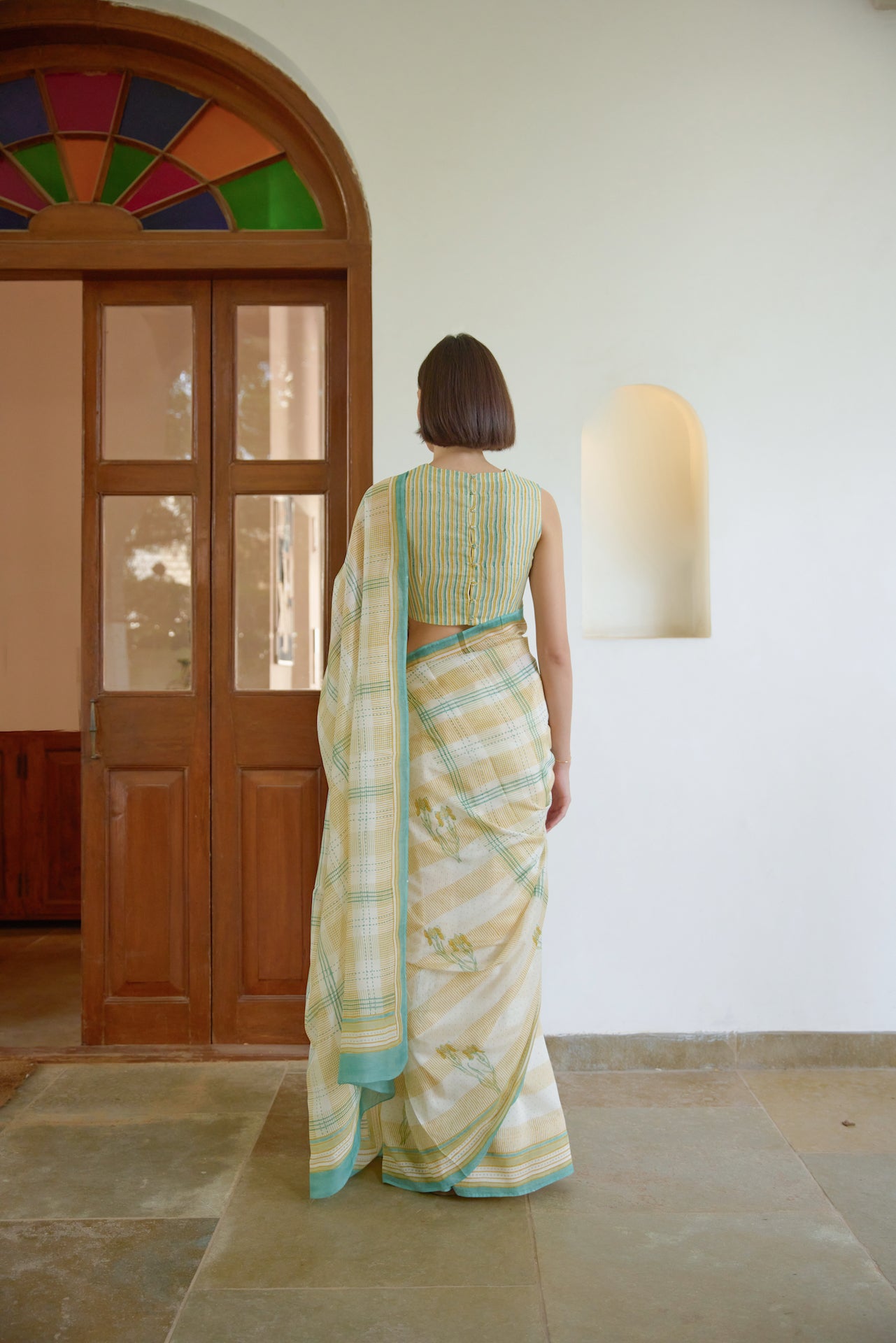 LOST IN SPRING SAREE WITH UNSTITCHED BLOUSE