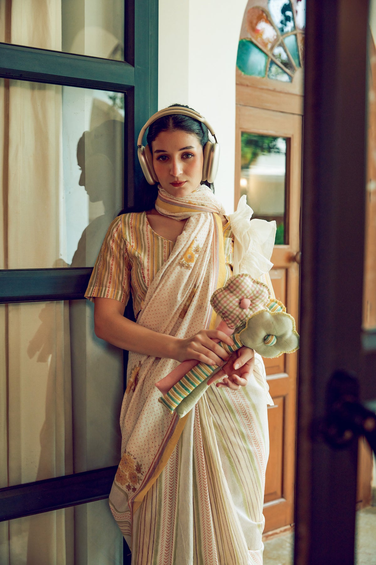MAGNOLIA MOON SAREE WITH UNSTITCHED BLOUSE