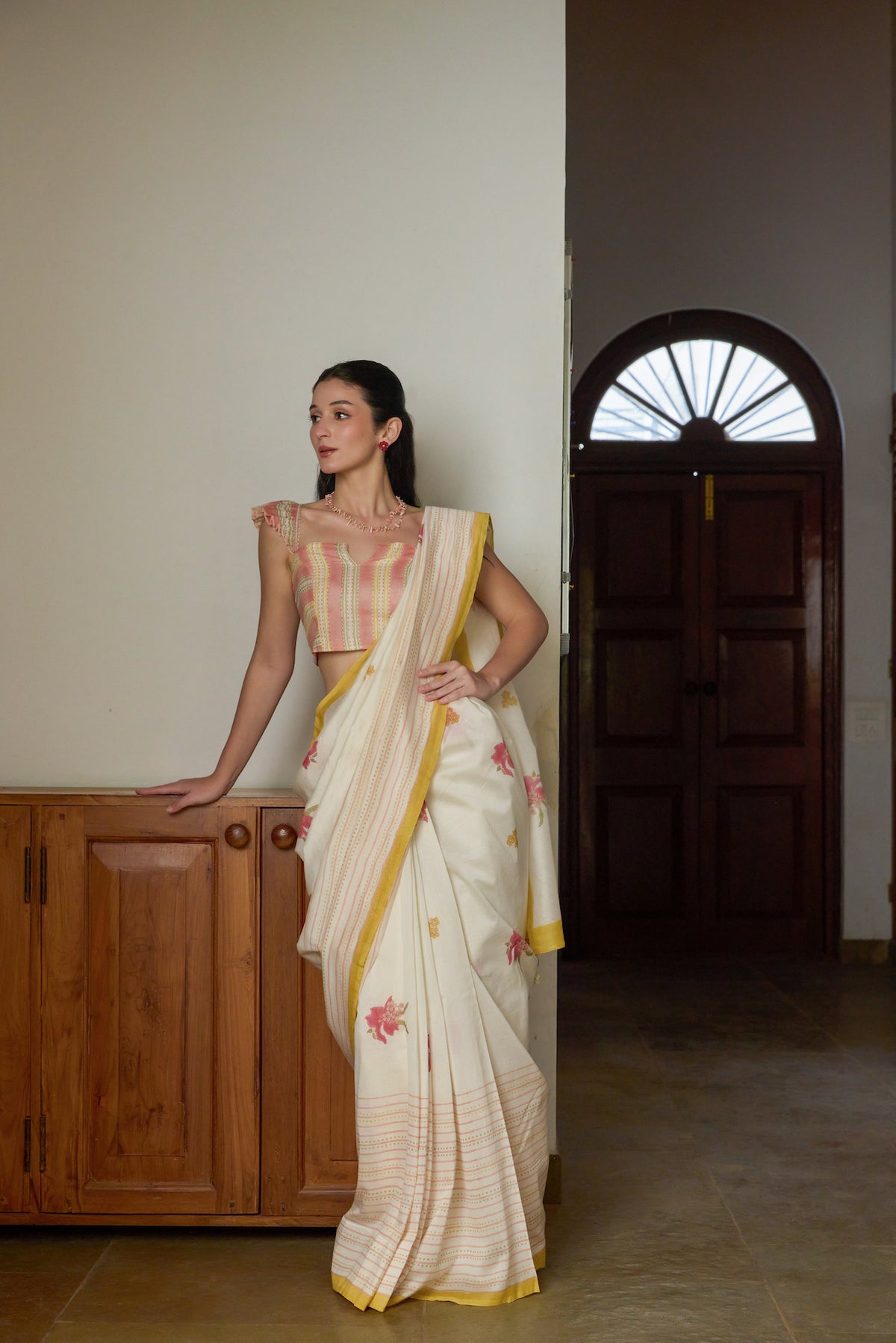 THE FLORAL FLING SAREE WITH UNSTITCHED BLOUSE