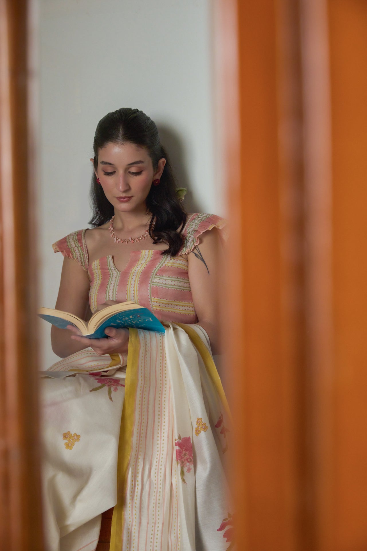 THE FLORAL FLING SAREE WITH UNSTITCHED BLOUSE
