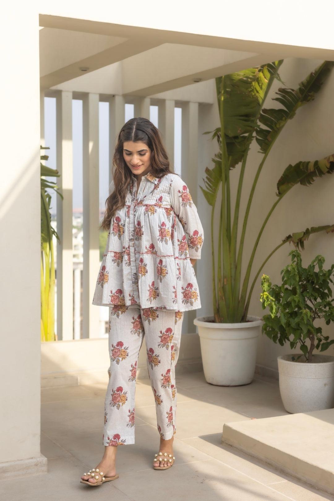PHOEBE LINEAR IVORY CO-ORD SET