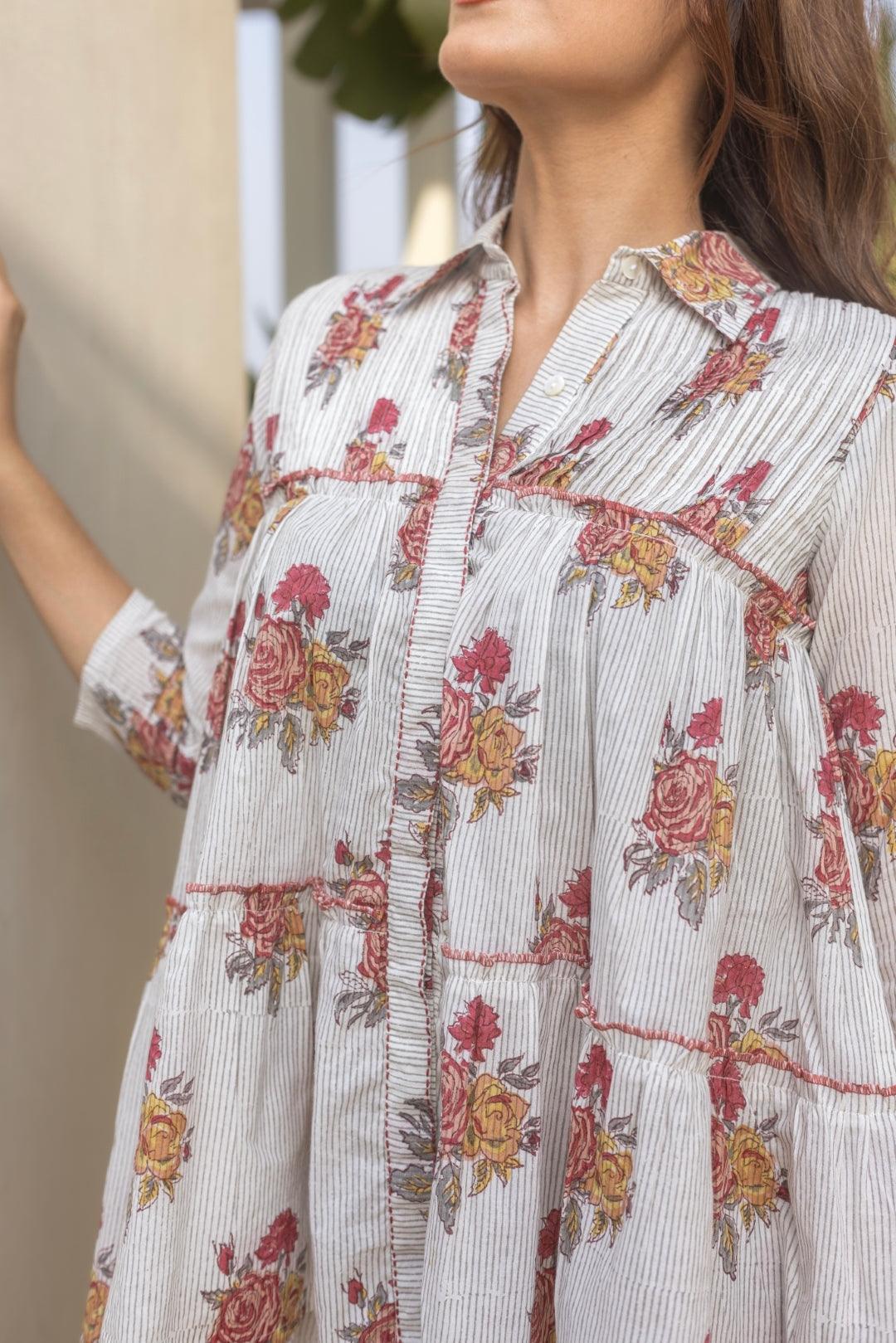 PHOEBE LINEAR IVORY TOP