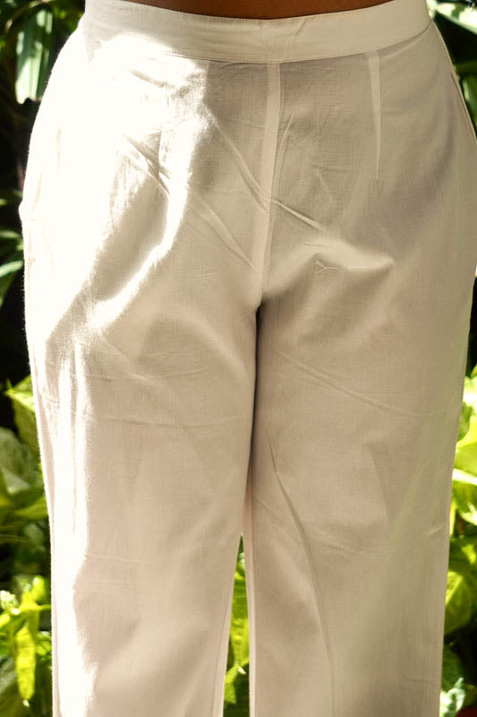 IRYA COTTON STRAIGHT LEG PANTS