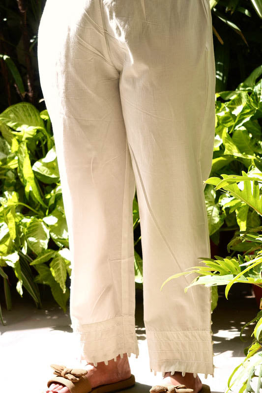 IRYA COTTON STRAIGHT LEG PANTS