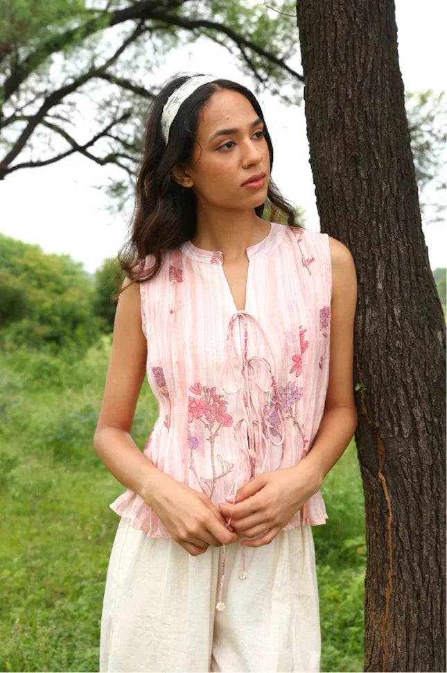 IVY BLUSH CHANDERI TOP