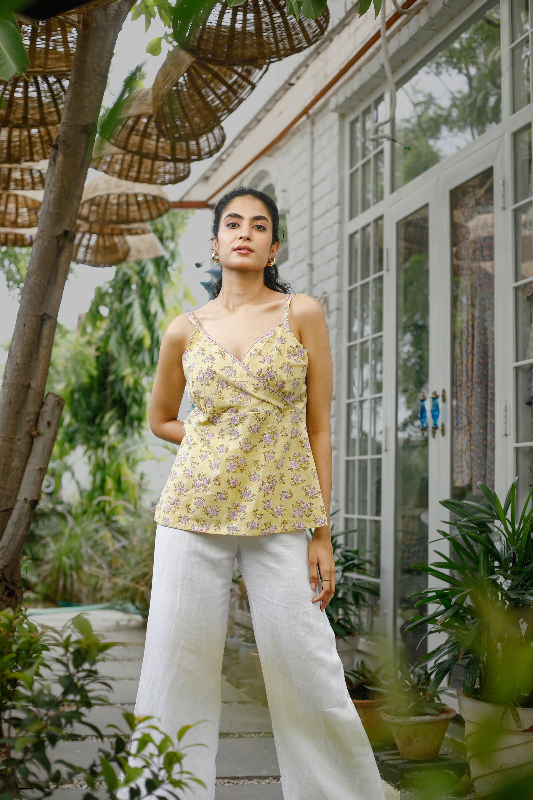 LEMON ROSE COTTON TOP