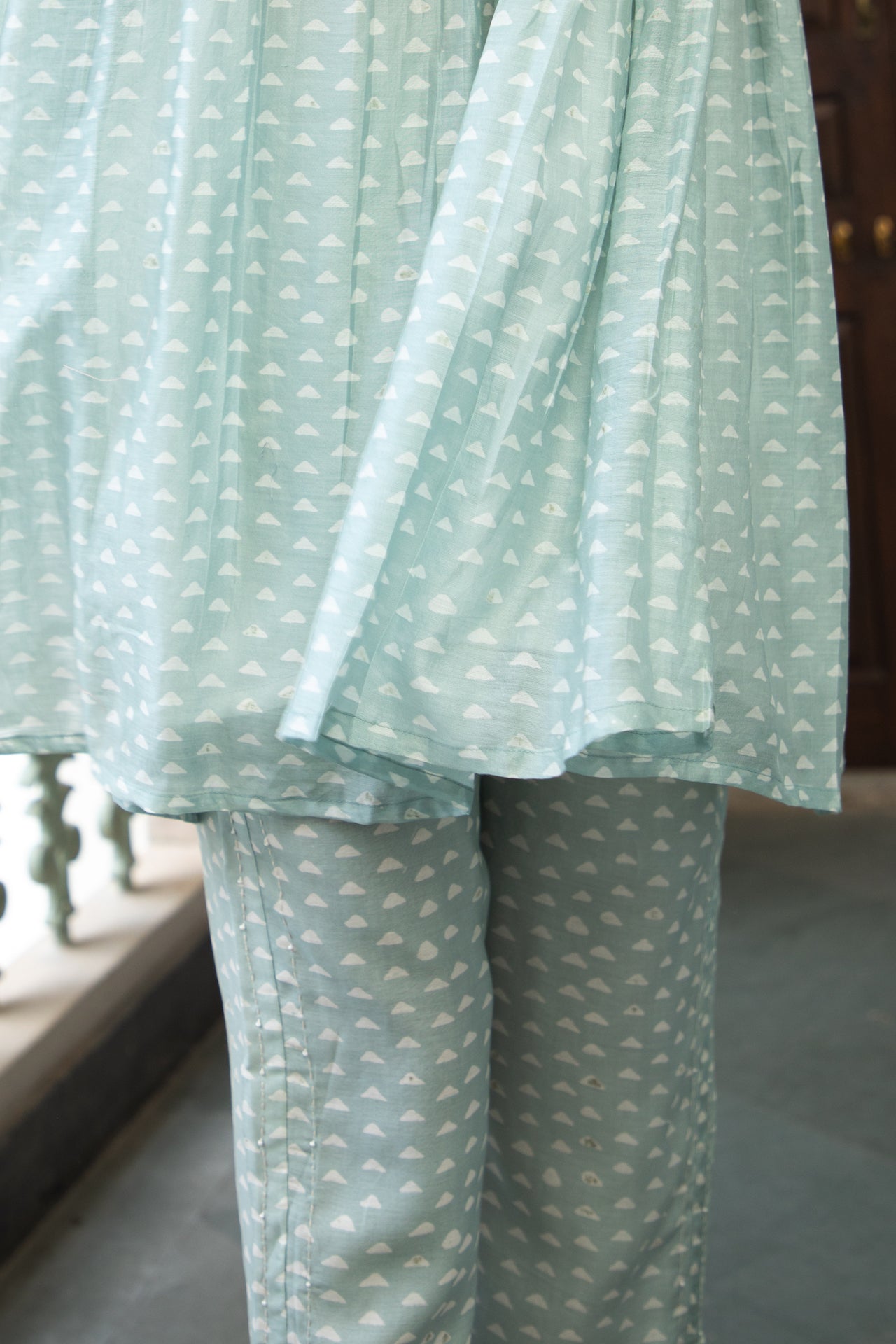 SANJH CHANDERI KURTA SET