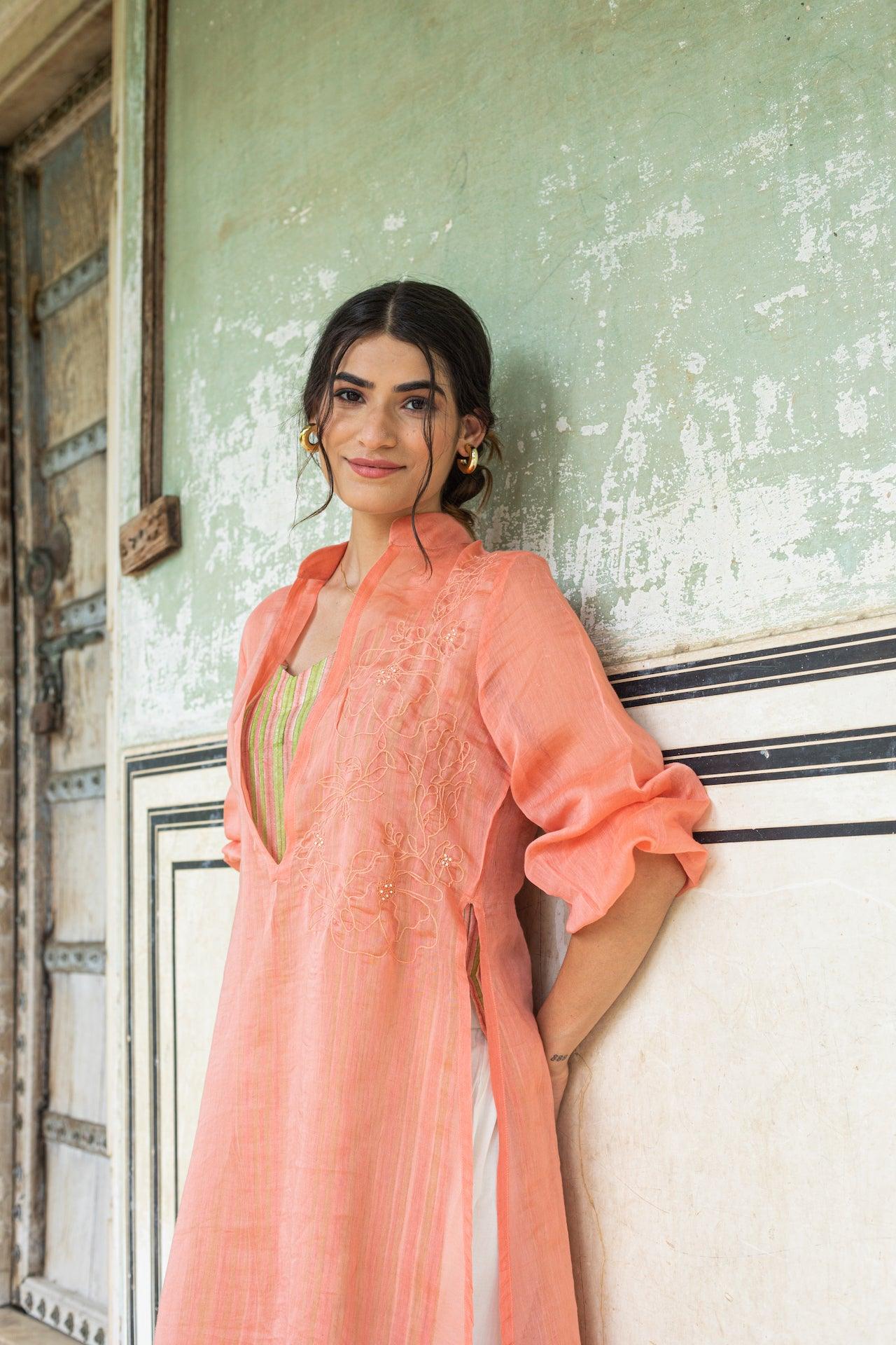 ANA CHANDERI KURTA SET