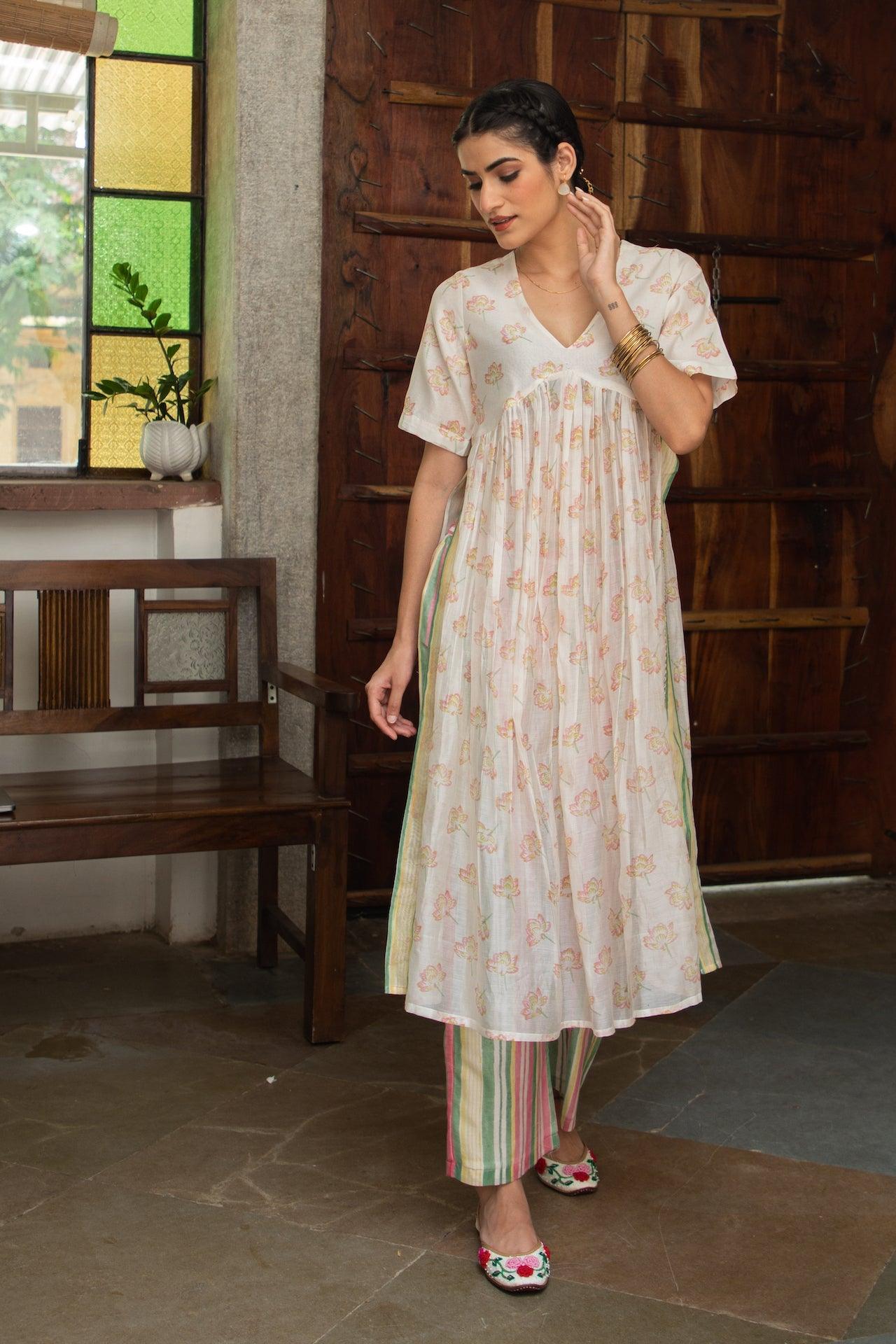 NIYATI IVORY CHANDERI KURTA