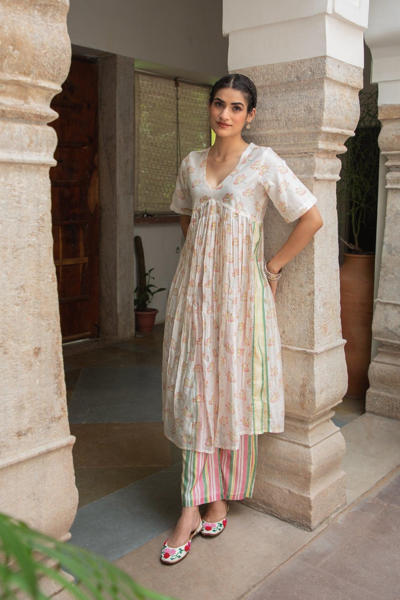 NIYATI IVORY CHANDERI KURTA