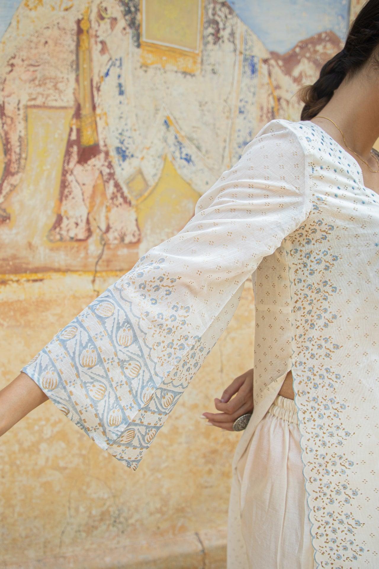 AKS CHANDERI KURTA SET