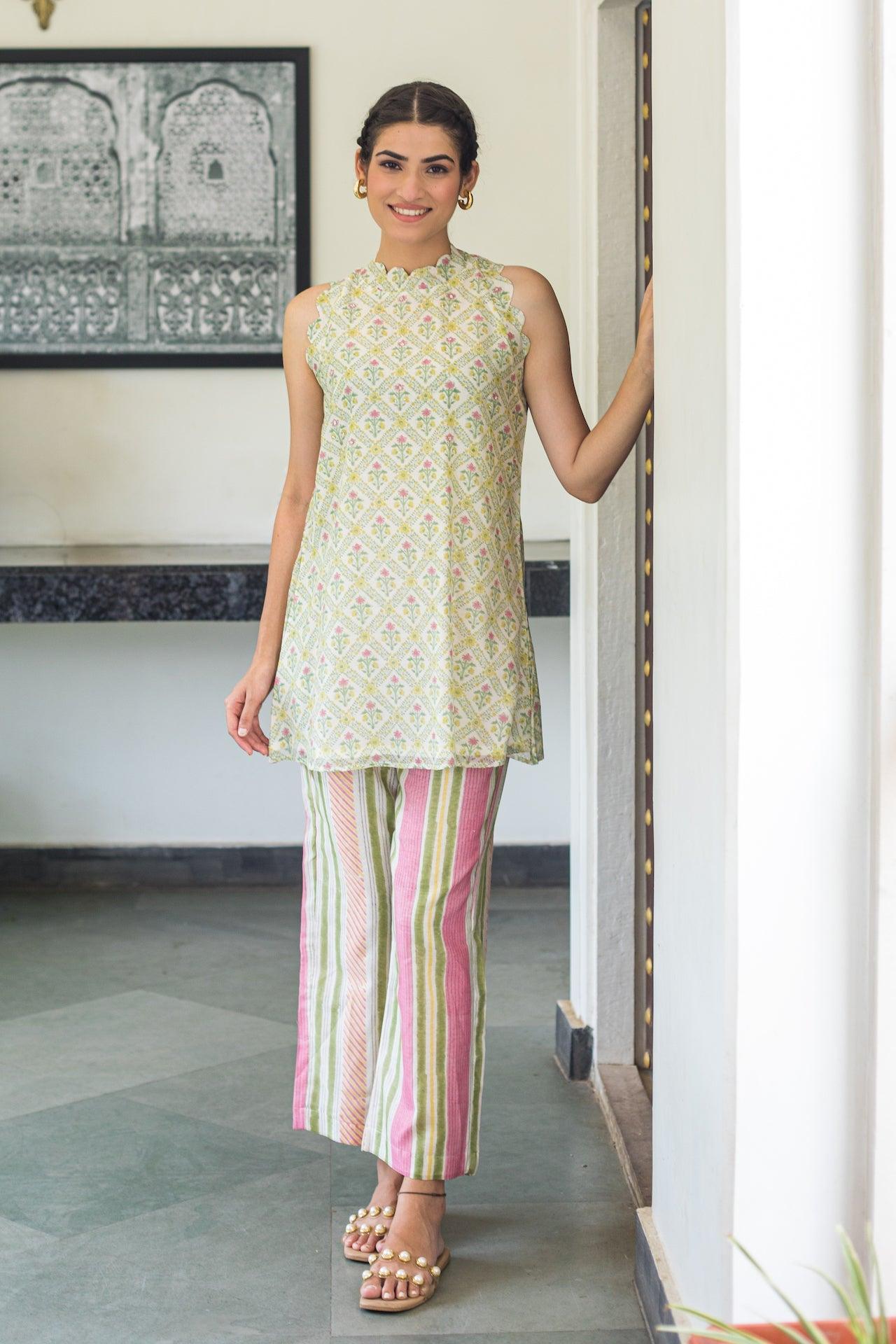 DOR CHANDERI KURTA