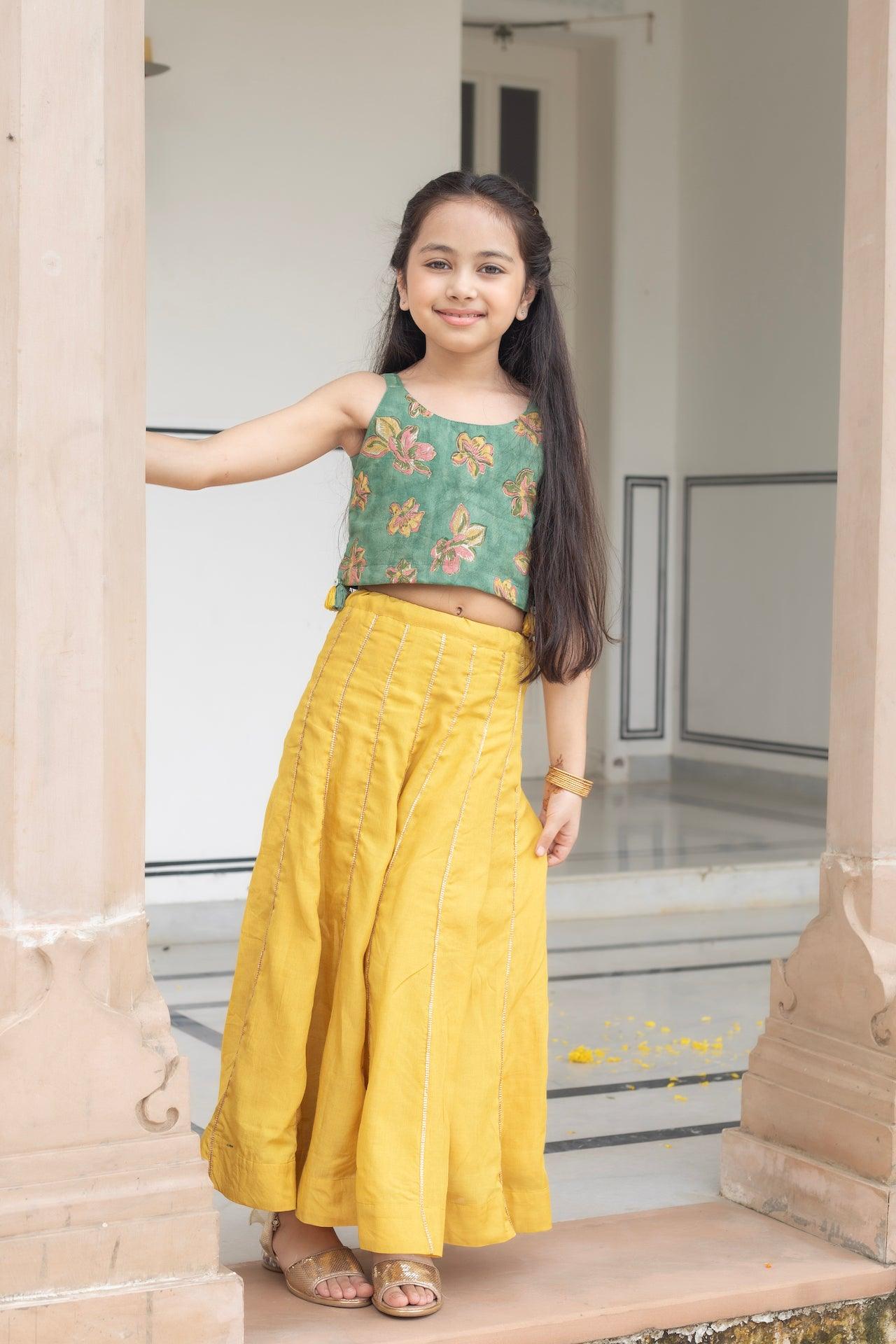 BUTTERCUP FLORAL MUSLIN SKIRT SET