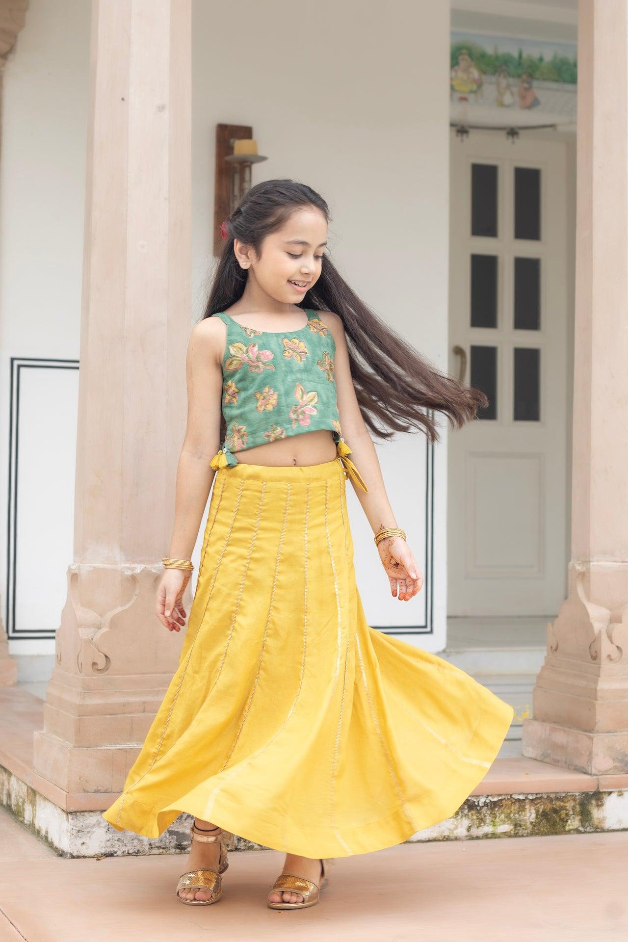 BUTTERCUP FLORAL MUSLIN SKIRT SET