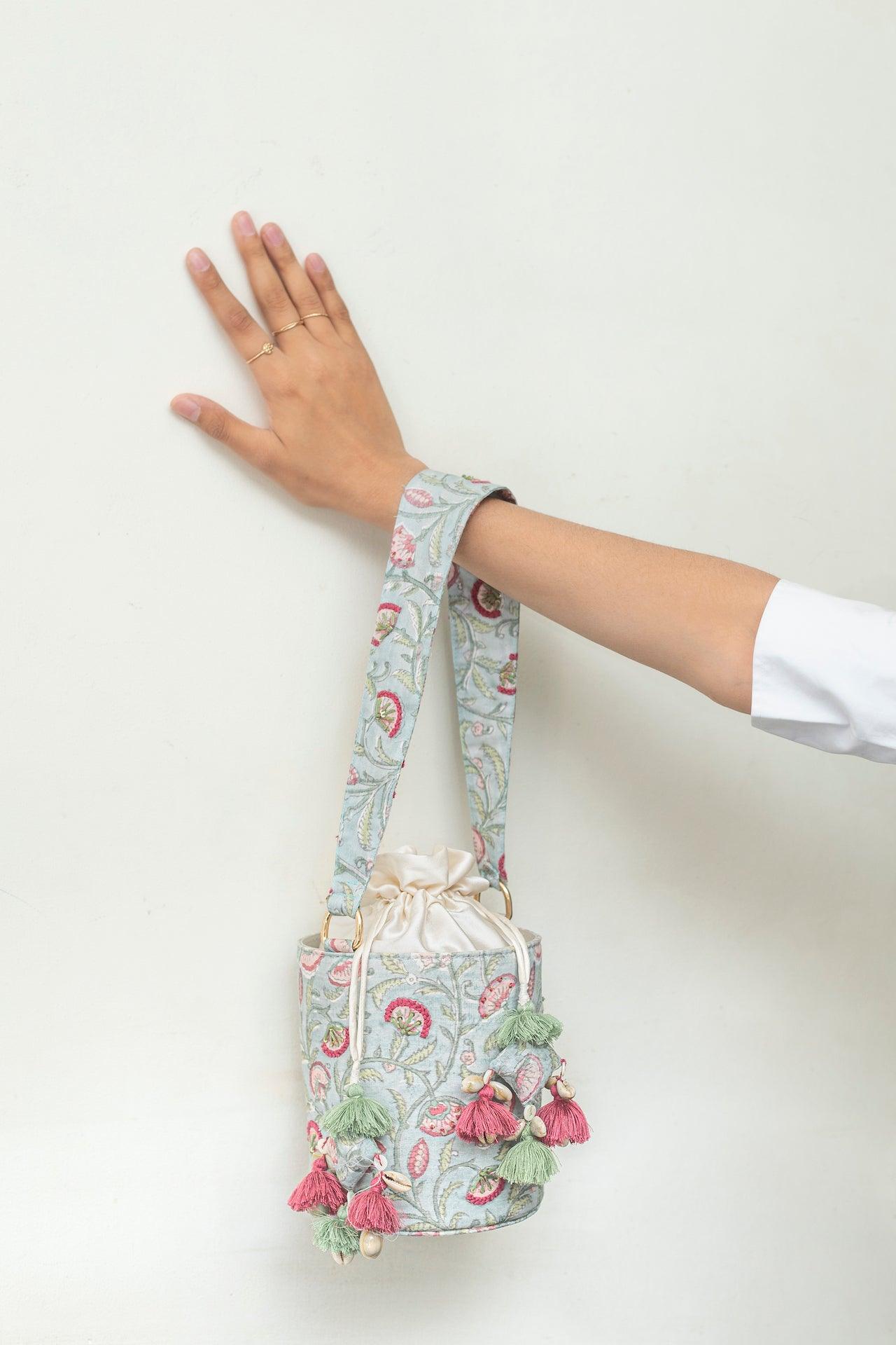 CERULEAN BUCKET BAG