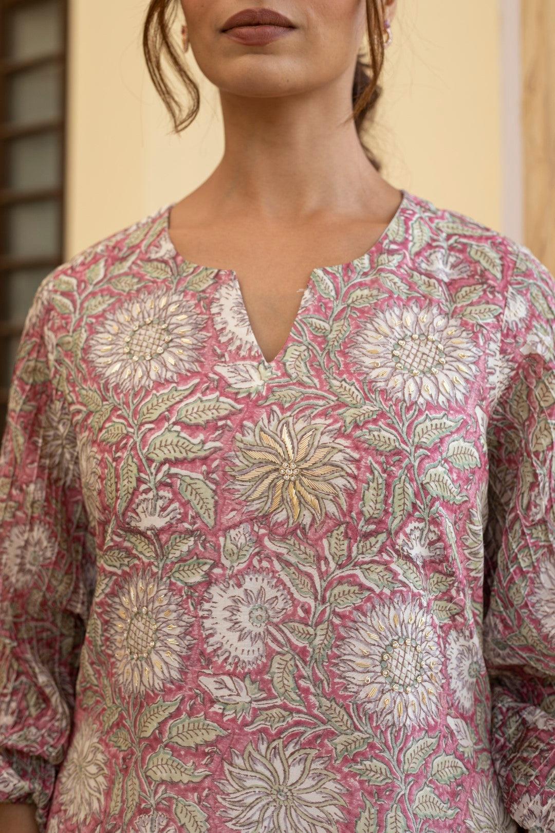 SERENE CHANDHERI KURTA SET