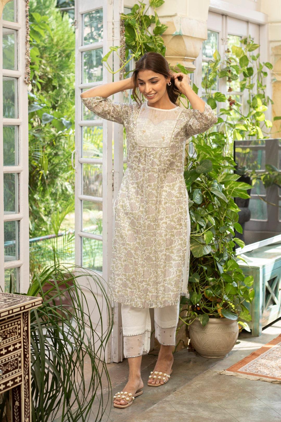 PRISTINE CHANDHERI KURTA