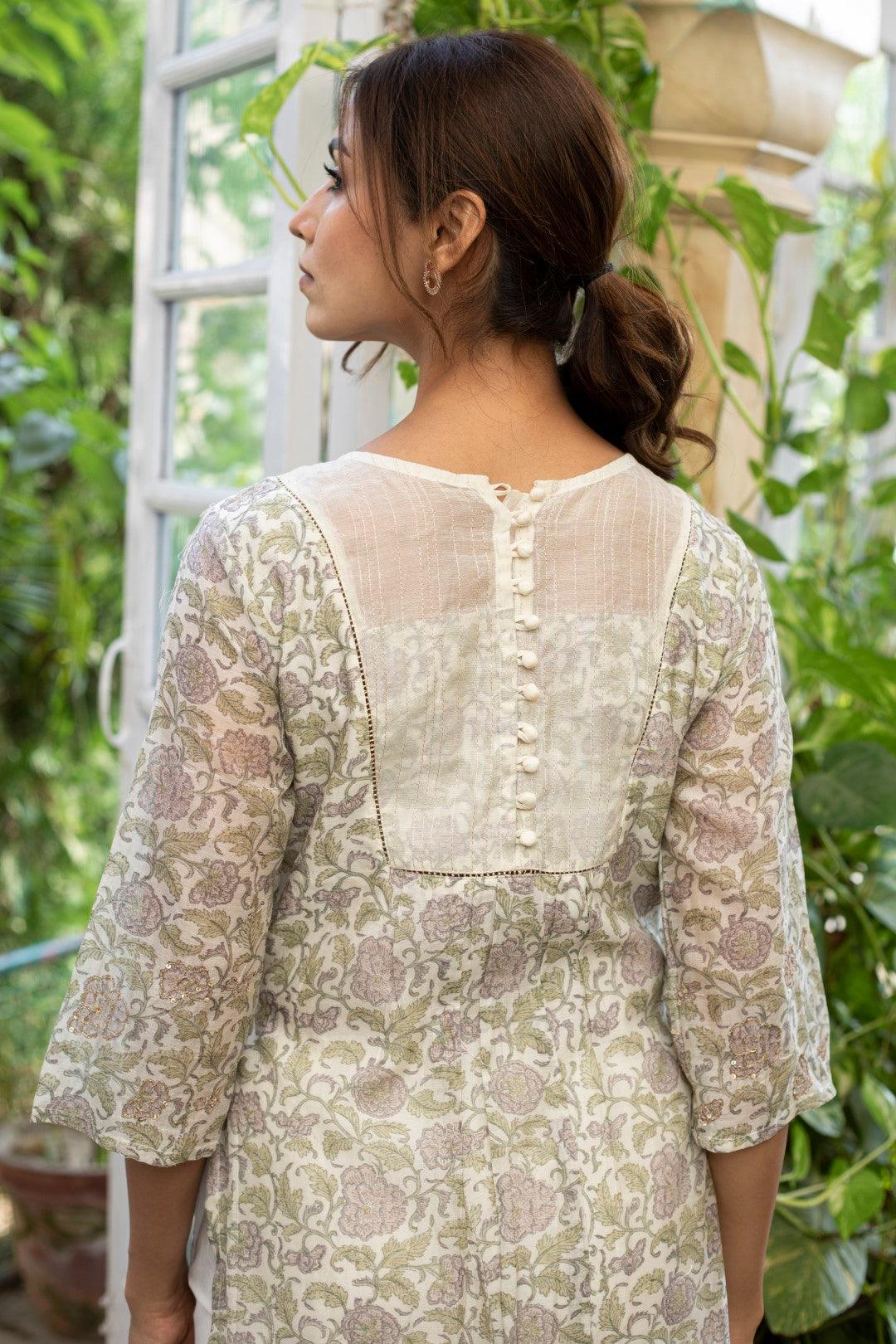PRISTINE CHANDHERI KURTA