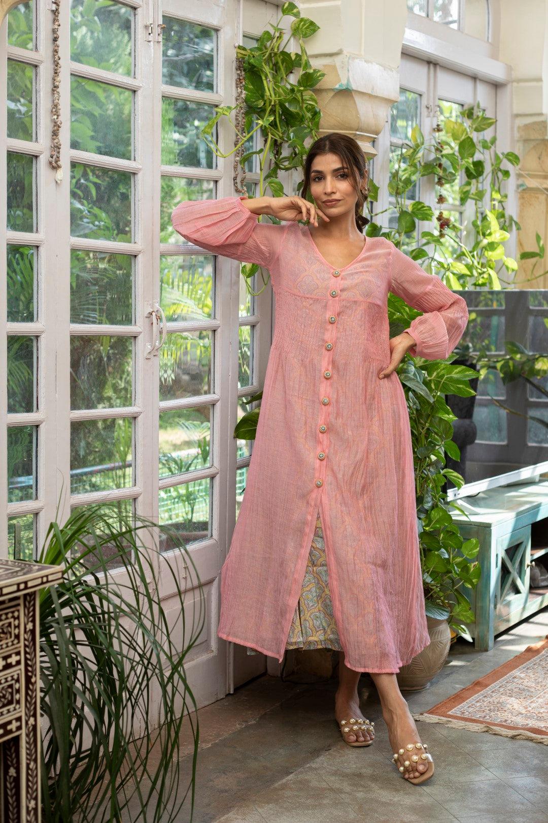 ETHEREAL CHANDHERI DRESS