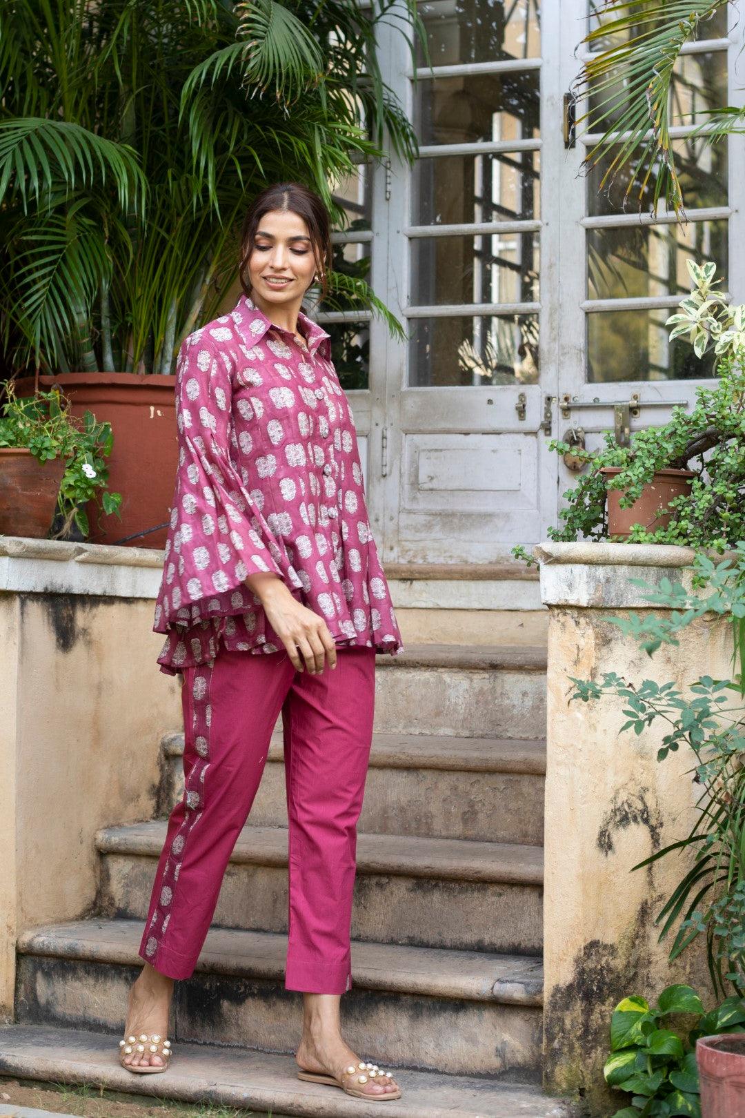 WHIMSICAL CHANDHERI SHIRT