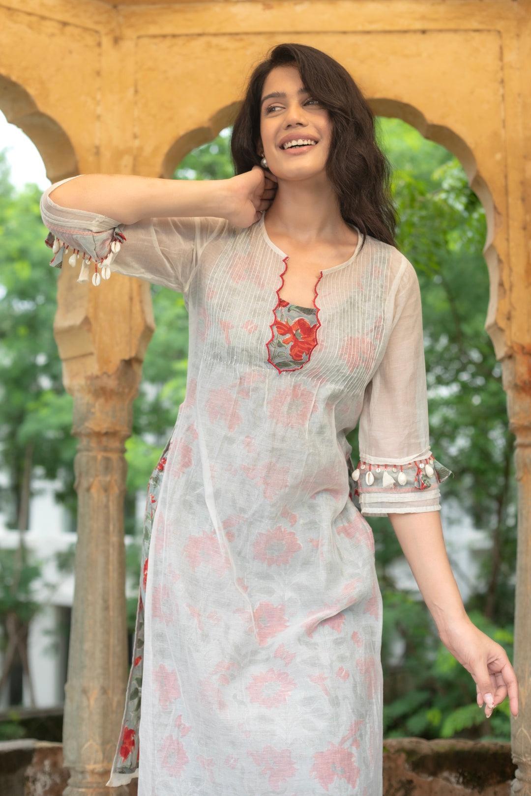 EKAM CHANDERI KURTA
