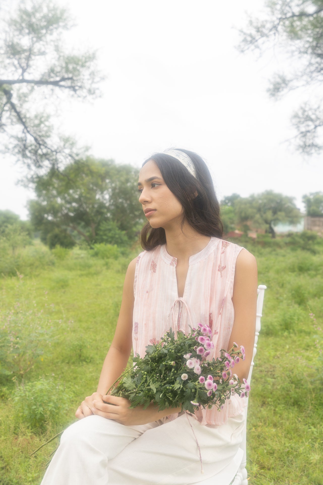 IVY BLUSH CHANDERI TOP