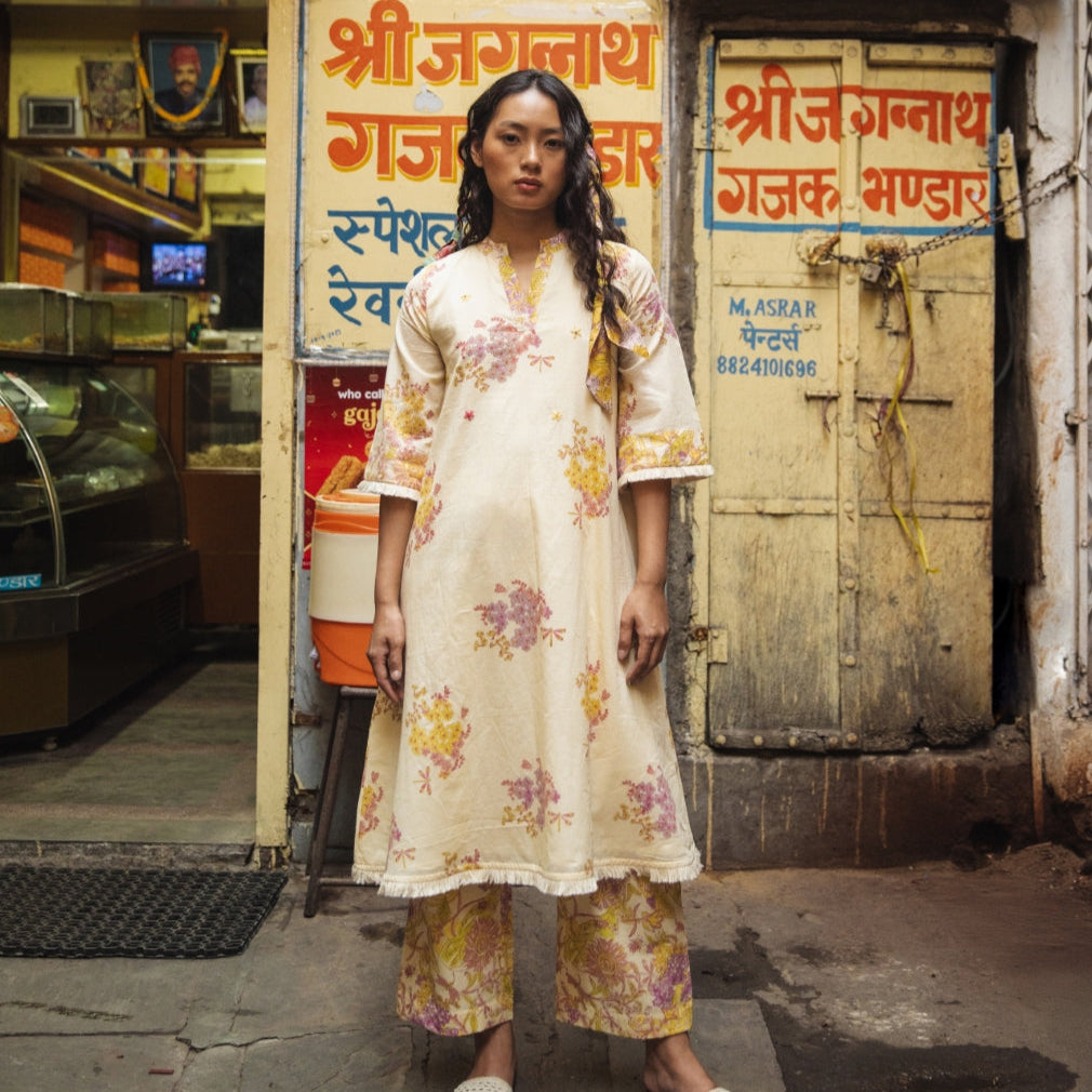 IVORY BLOSSOM KURTA