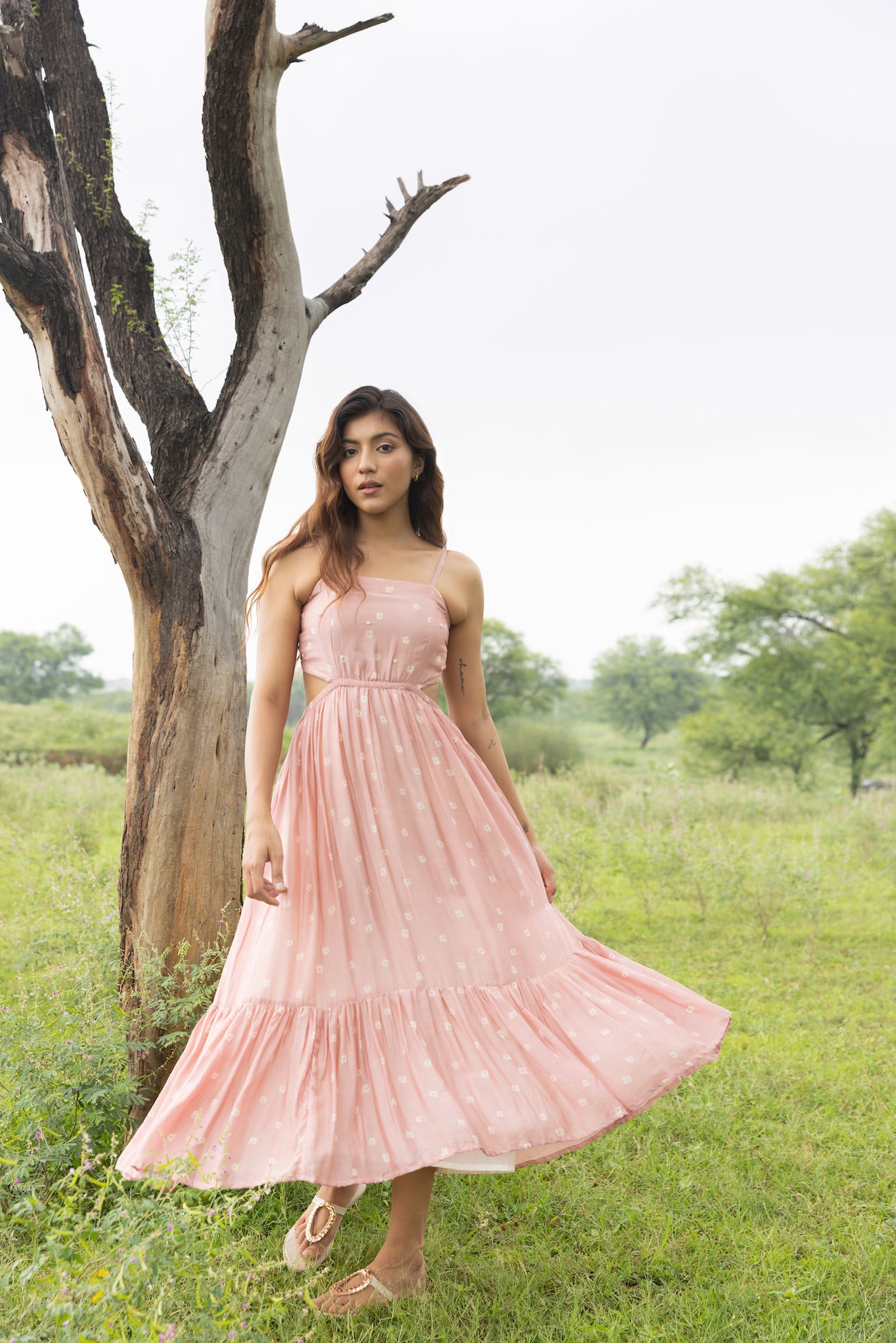 GYPSY MOON MUSLIN SILK DRESS