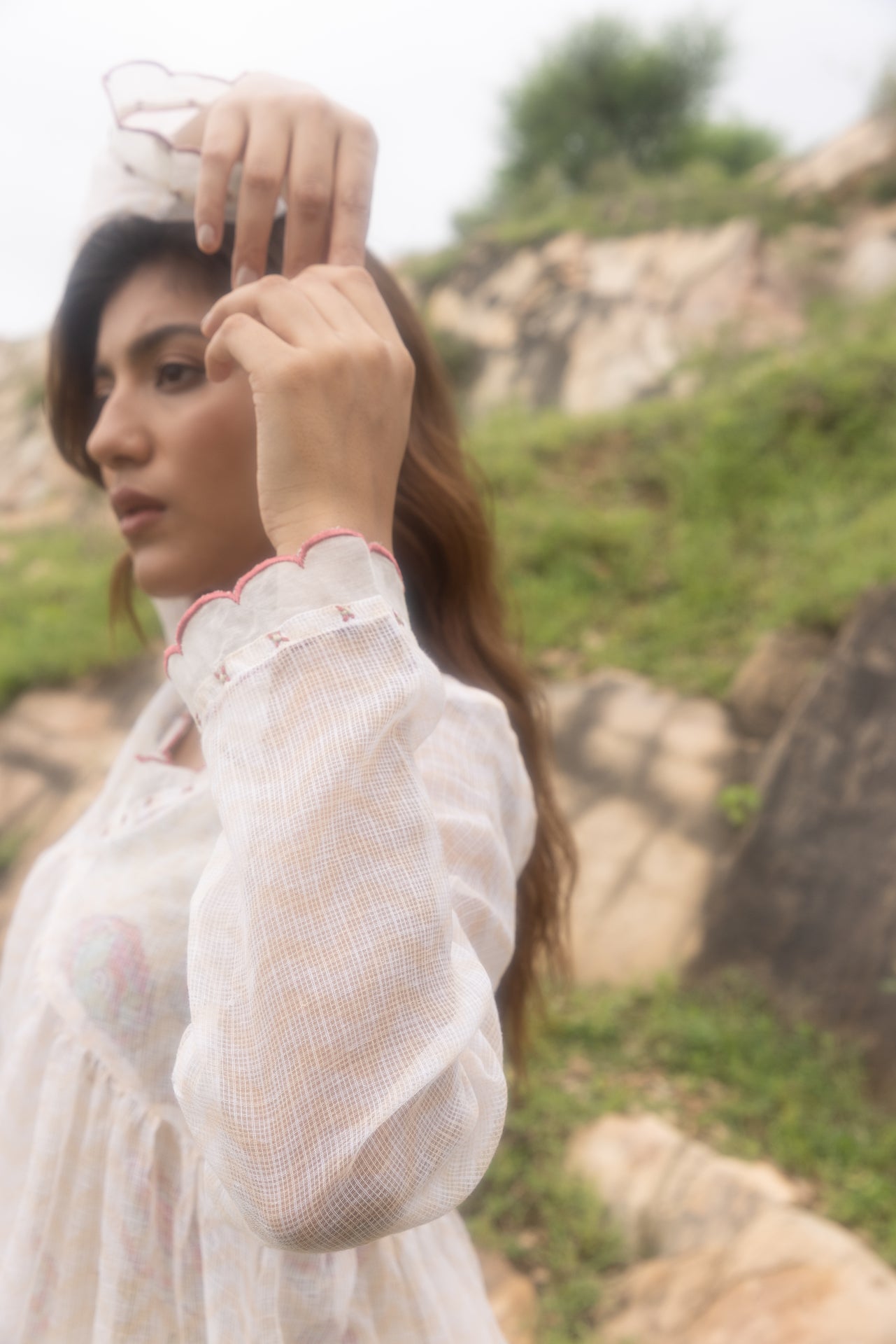 DORIYA ECRU KURTA SET