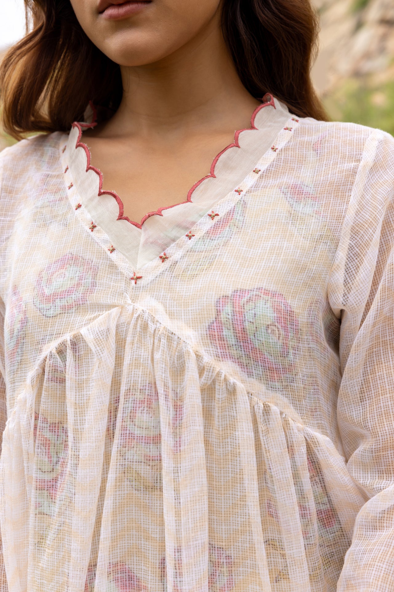 DORIYA ECRU KURTA