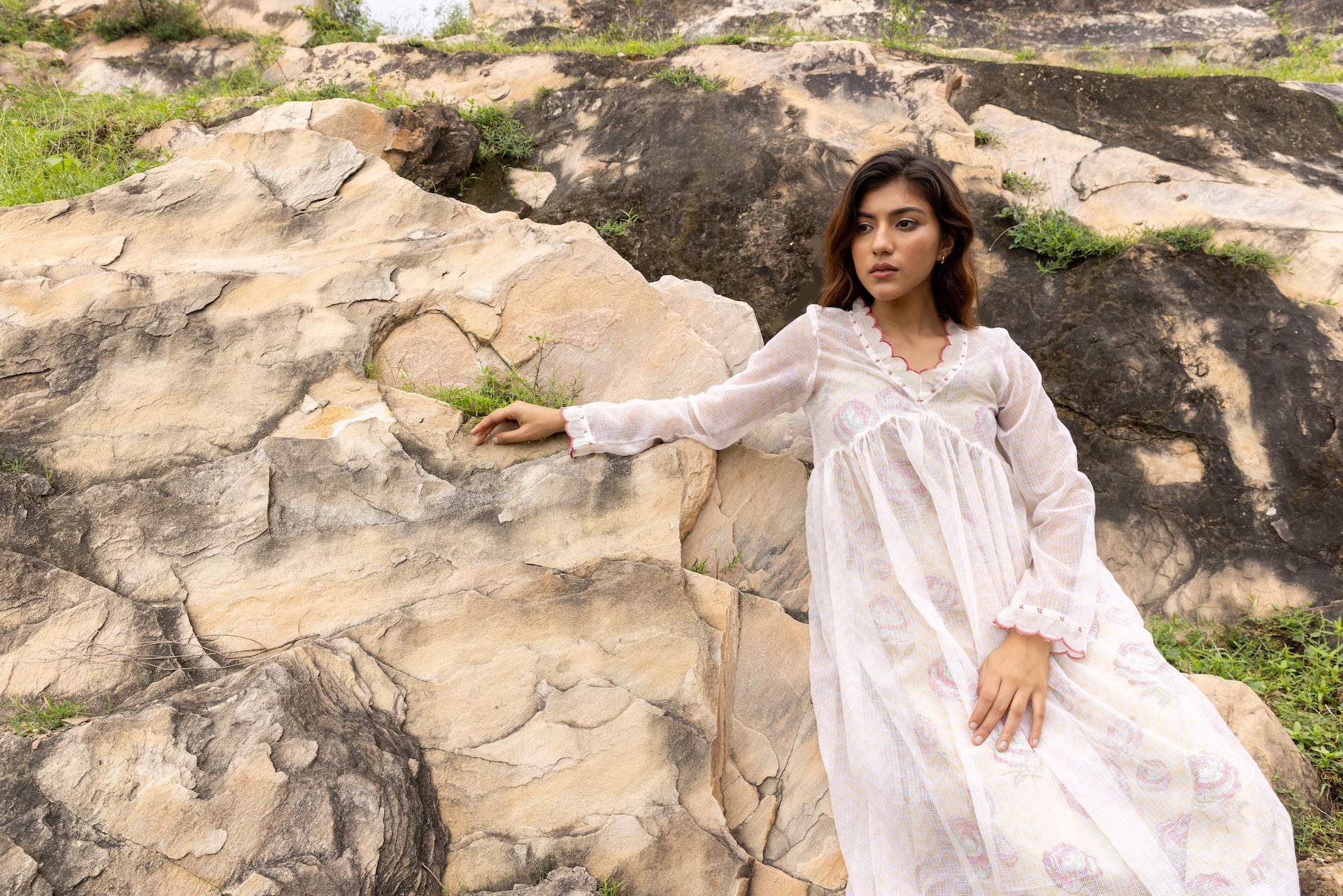 DORIYA ECRU KURTA