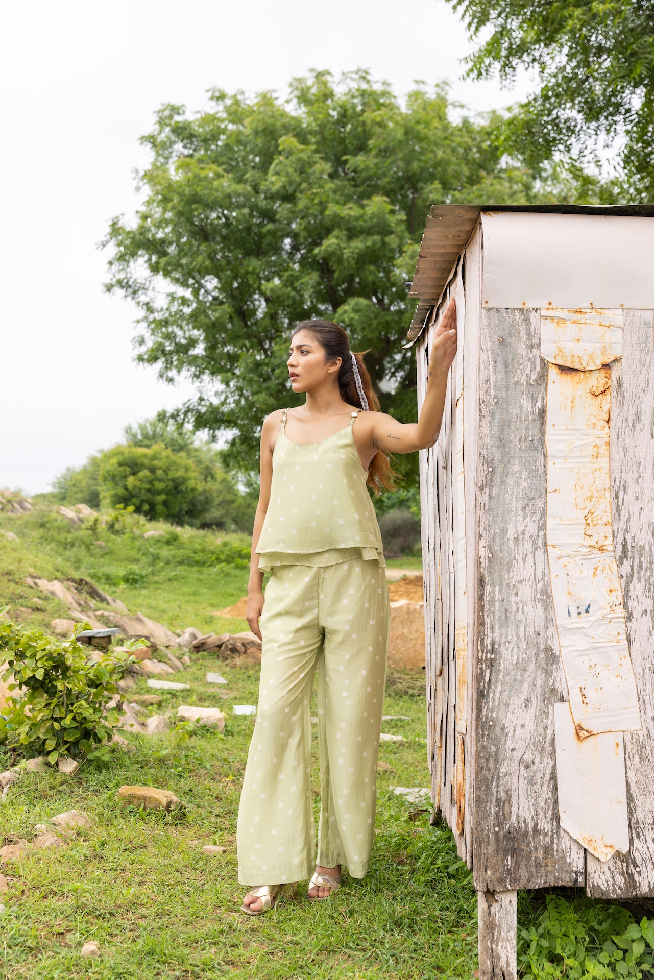 PLAIN JANE MUSLIN SILK CO-ORD SET