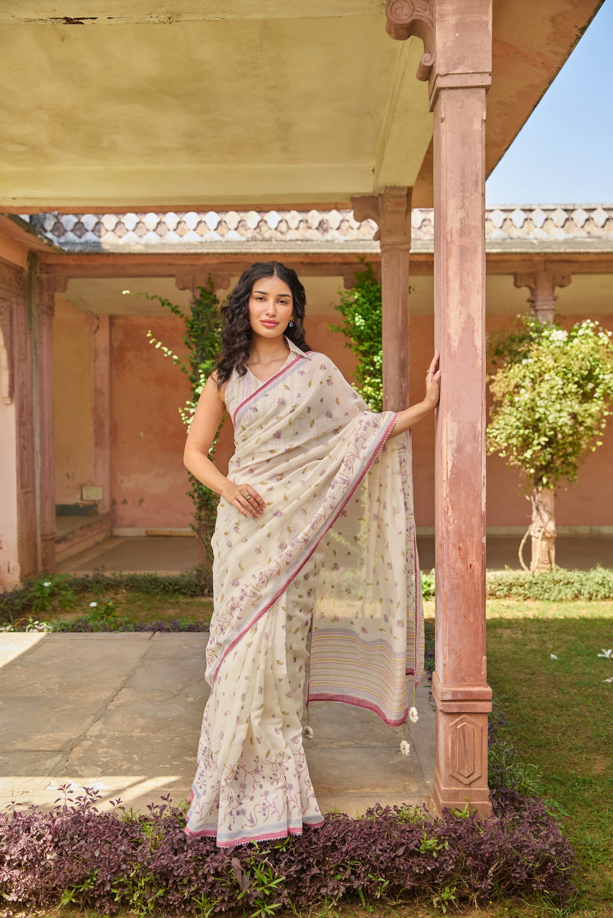 SYLVIE SAREE WITH STITCHED BLOUSE