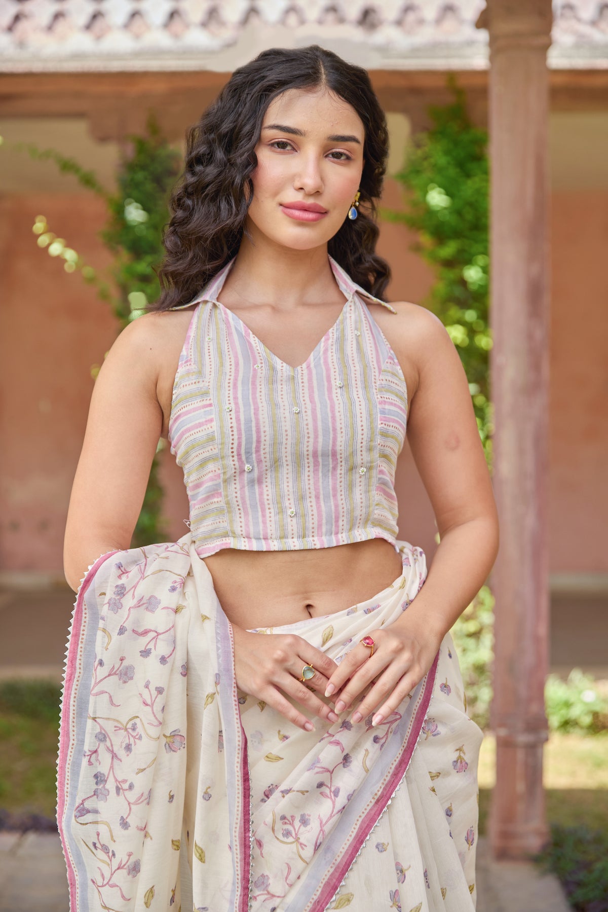 SYLVIE WITH UNSTITCHED BLOUSE