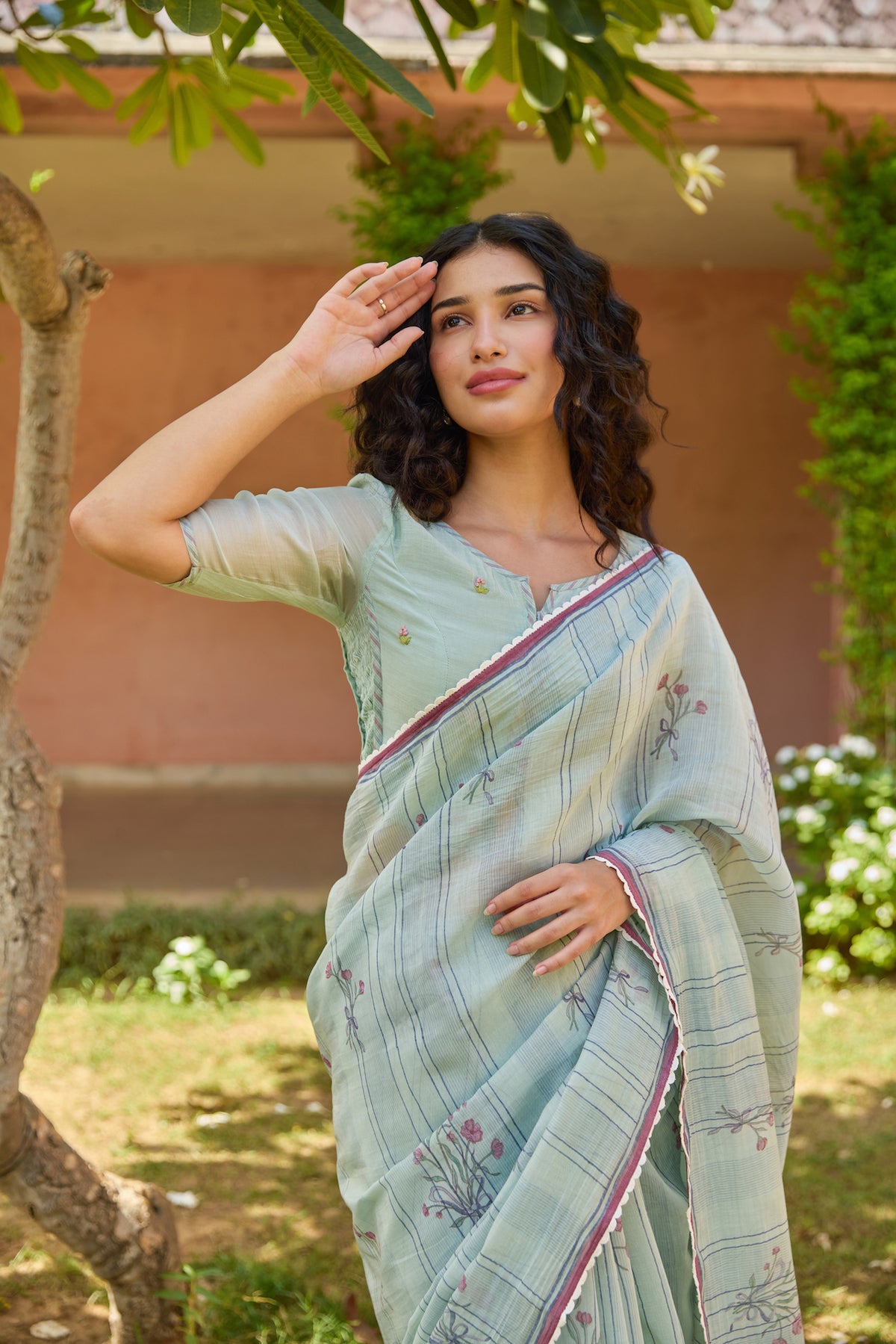 ROSELLA SAREE WITH STITCHED BLOUSE