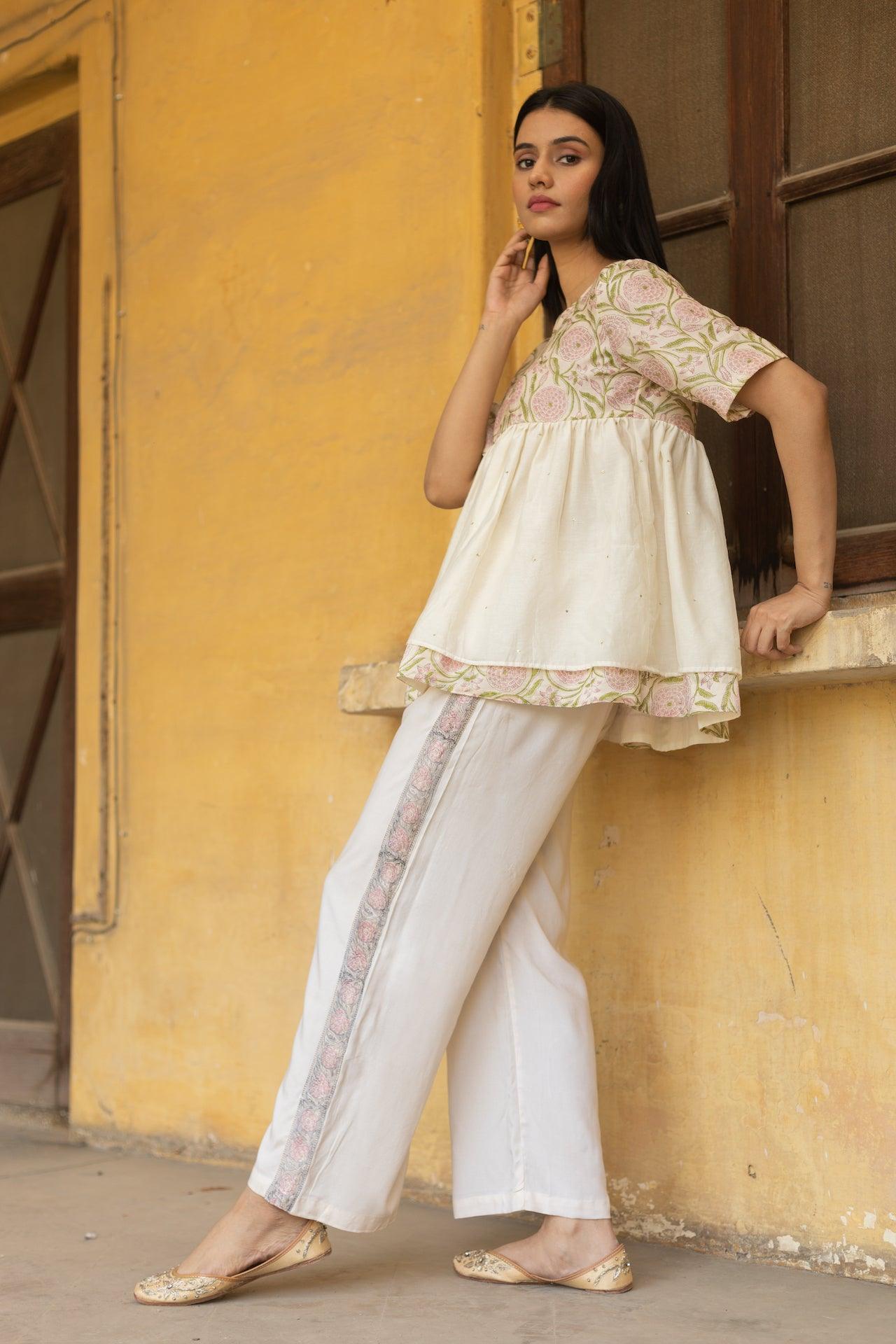 VILAY CHANDHERI CO-ORD SET - ROSEWATER