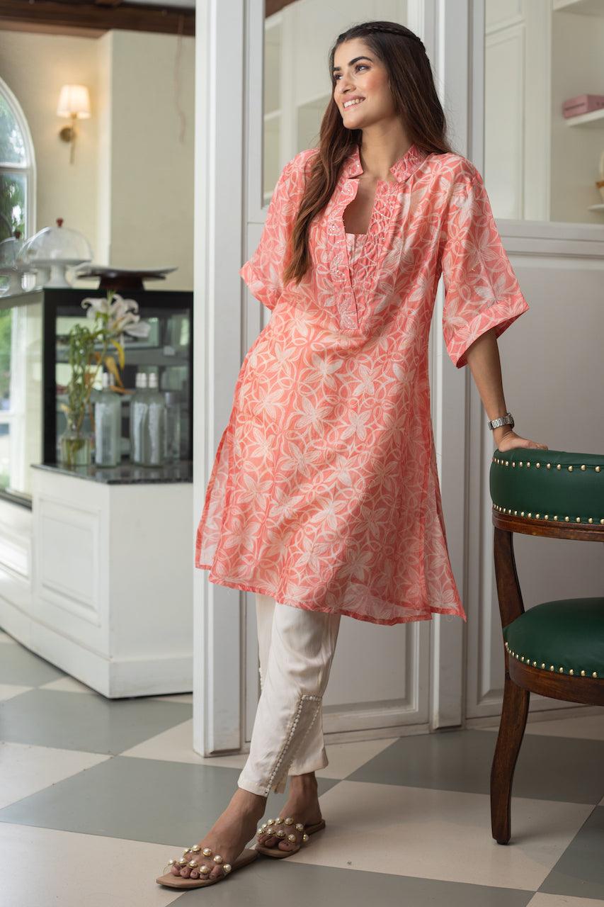 VISYATI CHANDERI KURTA SET