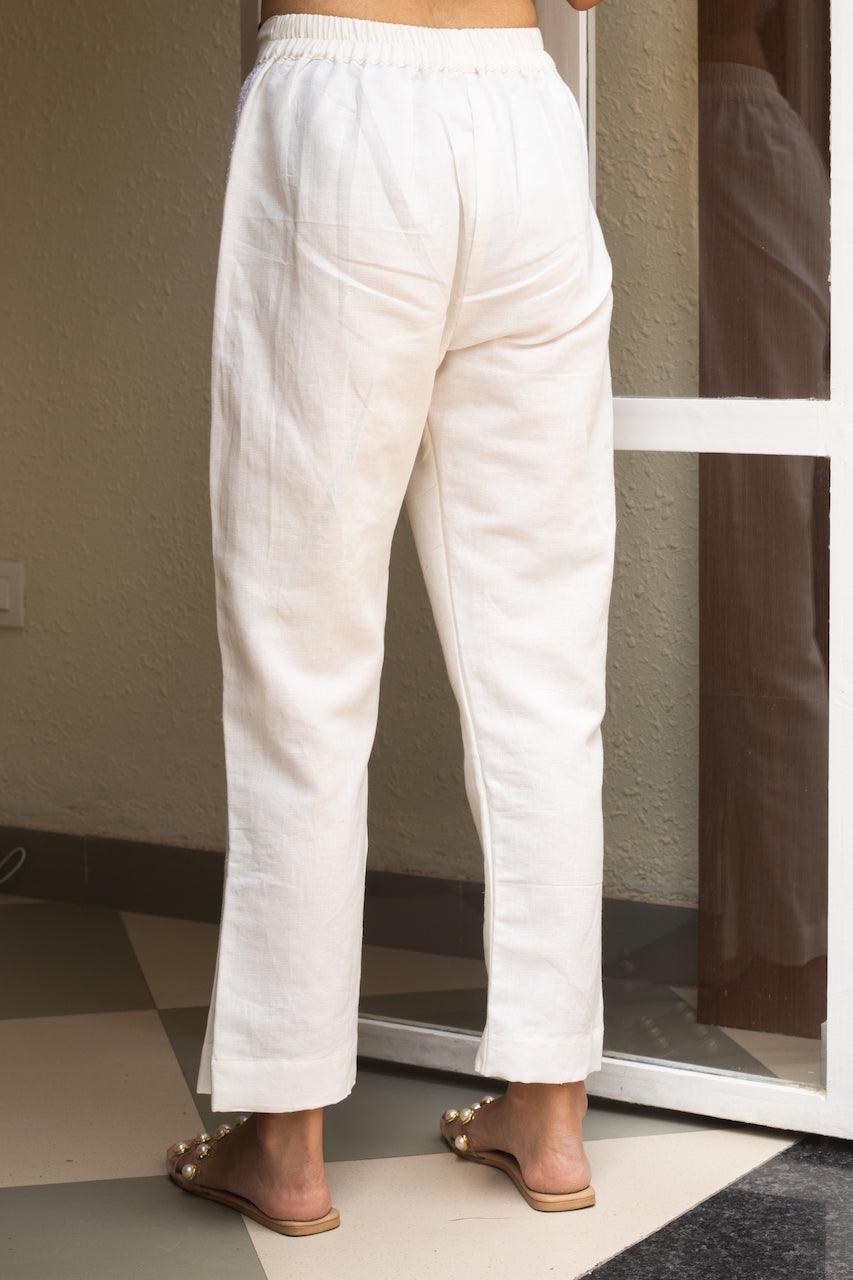 NILAH LINEN STRAIGHT LEG PANTS