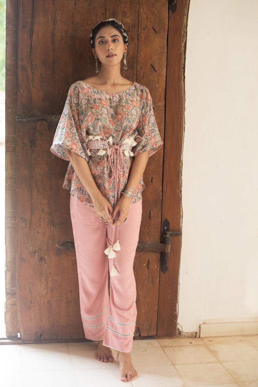 MISHA KIMONO CHANDERI TOP