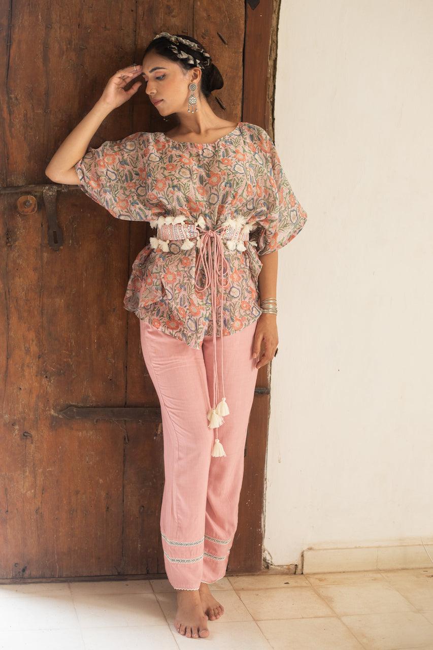 MISHA KIMONO CHANDERI TOP