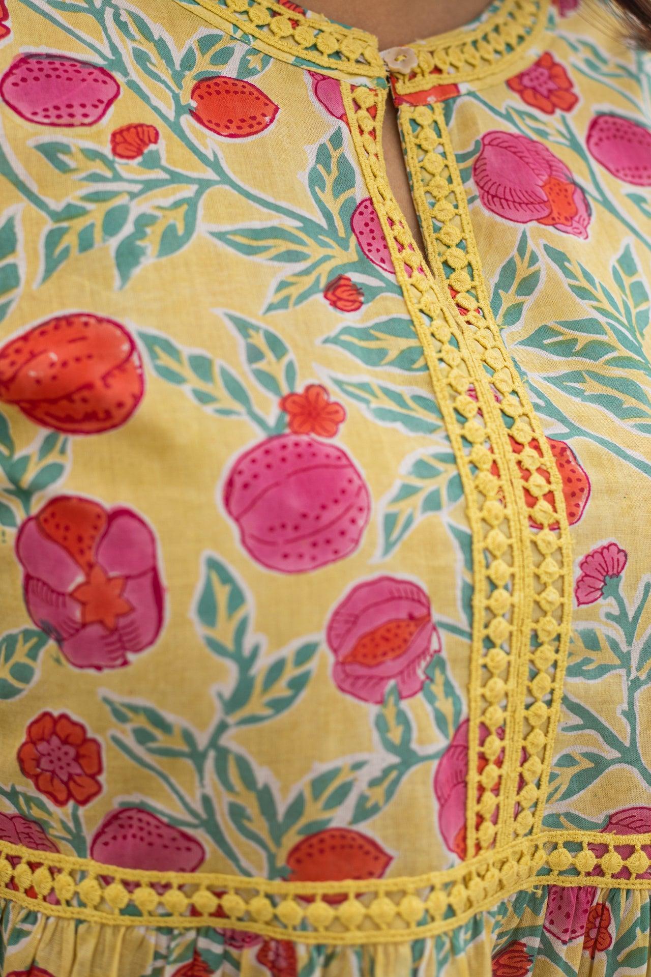 DAFFODIL COTTON SHORT DRESS