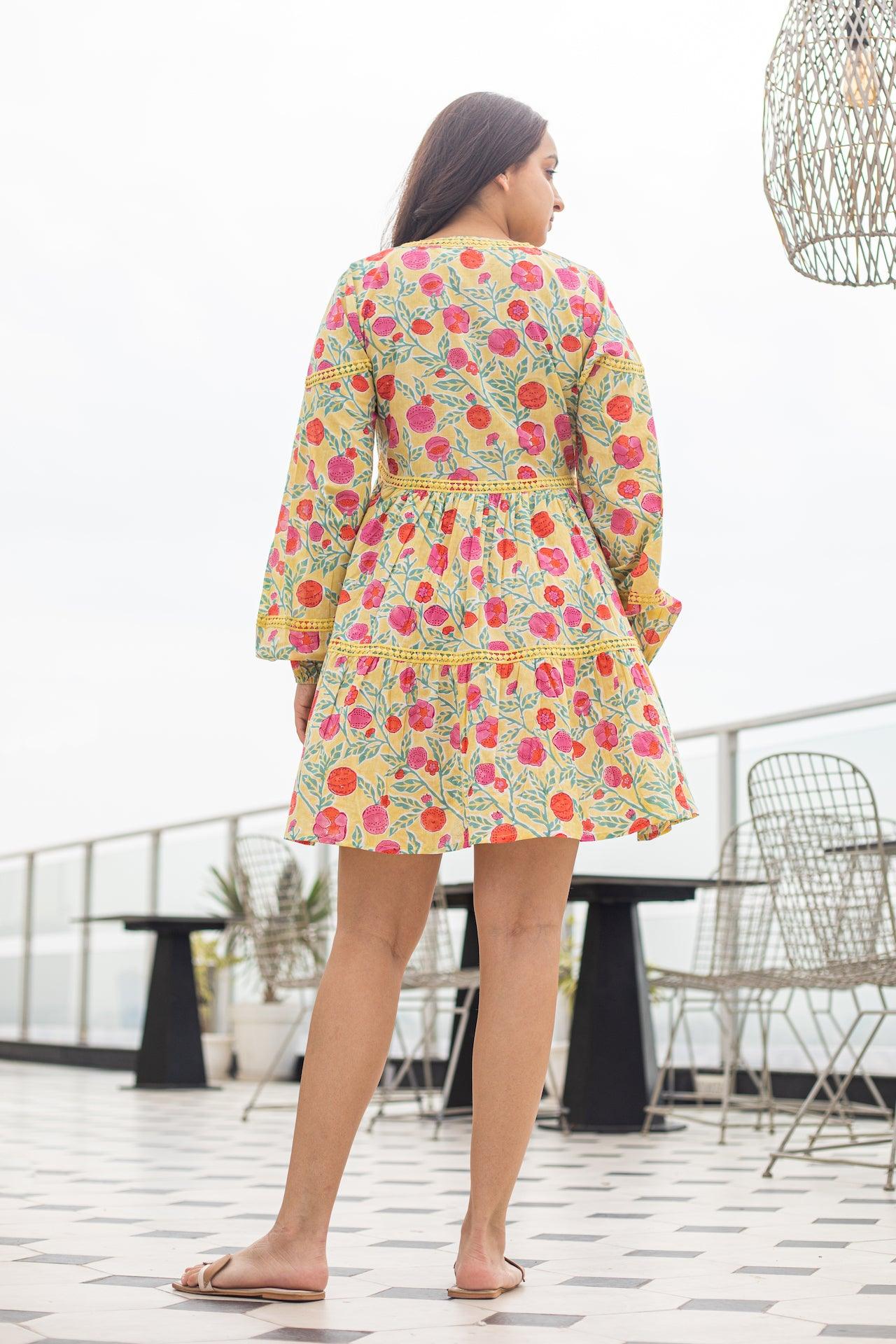 DAFFODIL COTTON SHORT DRESS