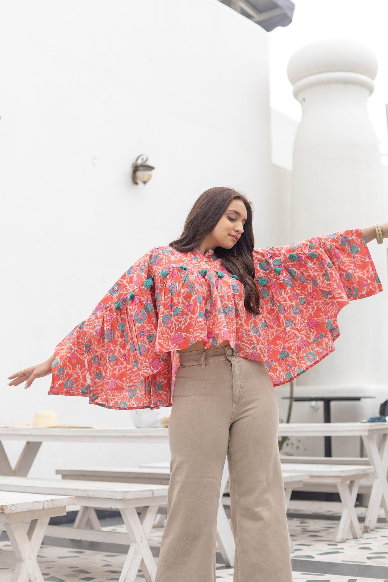 GARNET KAI COTTON SHORT TOP