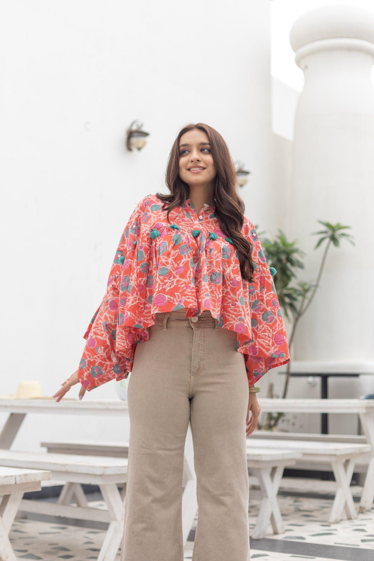 GARNET KAI COTTON SHORT TOP