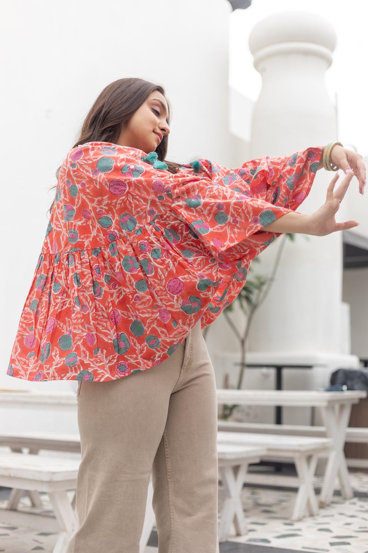 GARNET KAI COTTON SHORT TOP