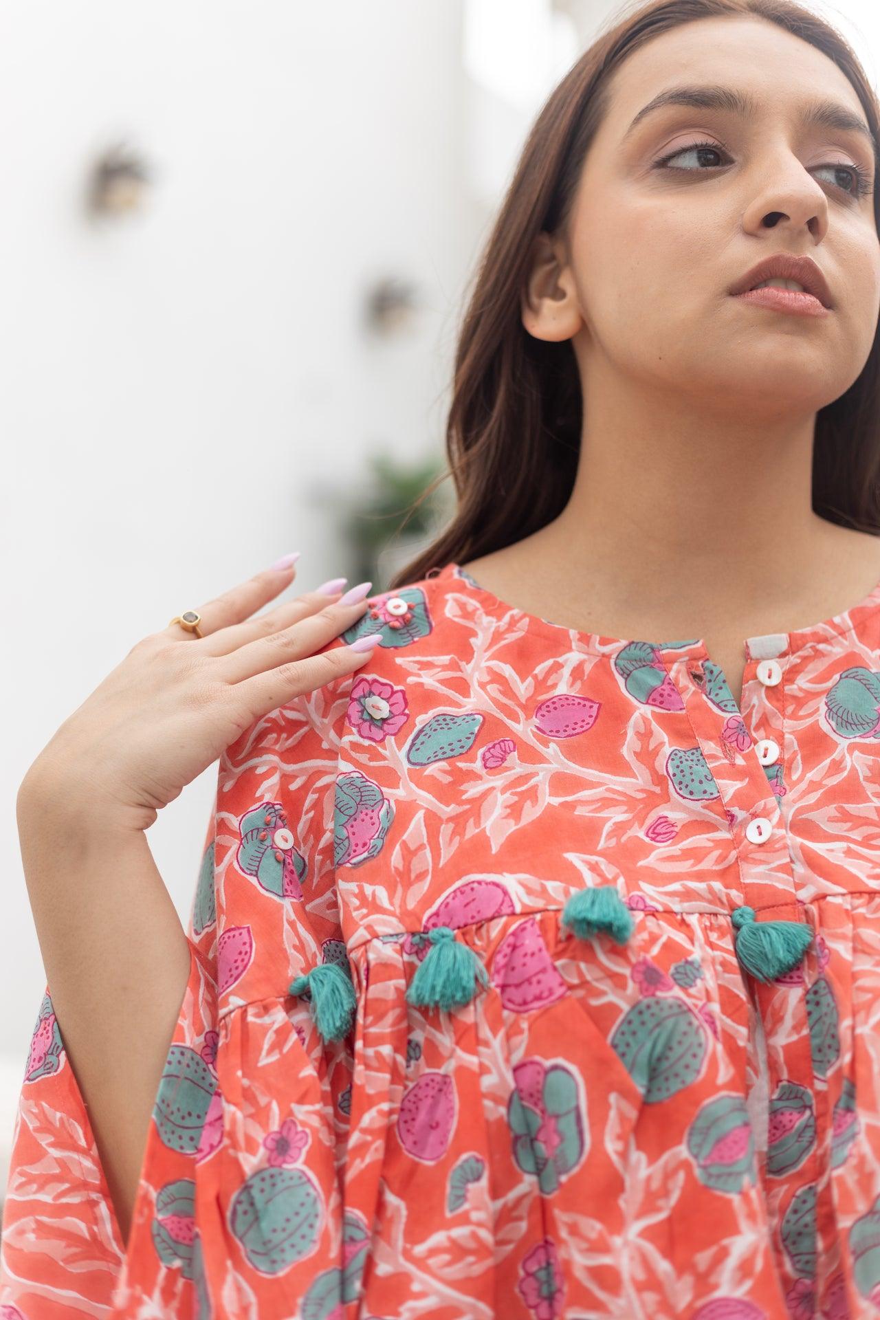 GARNET KAI COTTON SHORT TOP