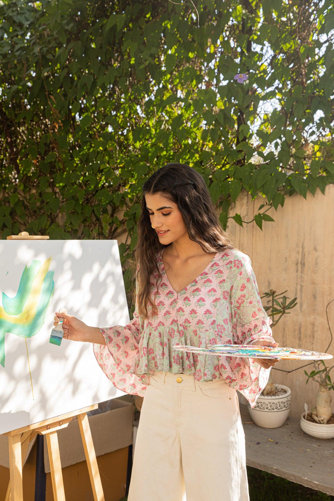 BAY MUSLIN SILK TOP