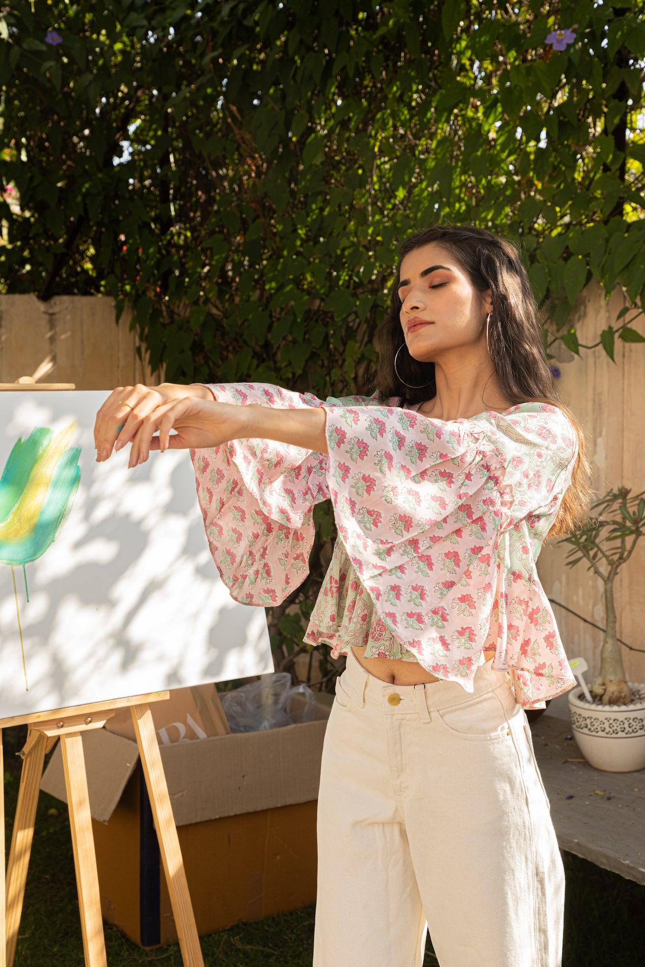 BAY MUSLIN SILK TOP